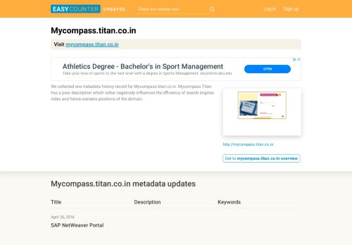 
                            3. Mycompass Titan (Mycompass.titan.co.in) - SAP NetWeaver Portal