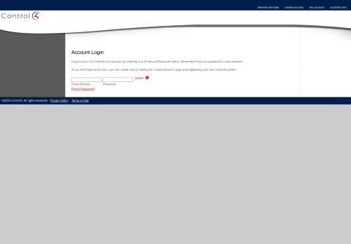 
                            2. my.Control4.com | Account Login