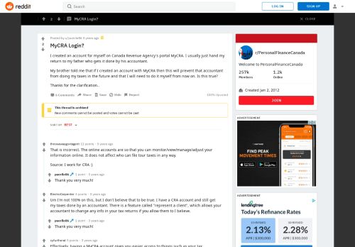 
                            6. MyCRA Login? : PersonalFinanceCanada - Reddit