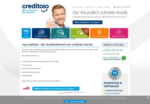 
                            6. my.creditolo - der Kundenbereich von creditolo startet