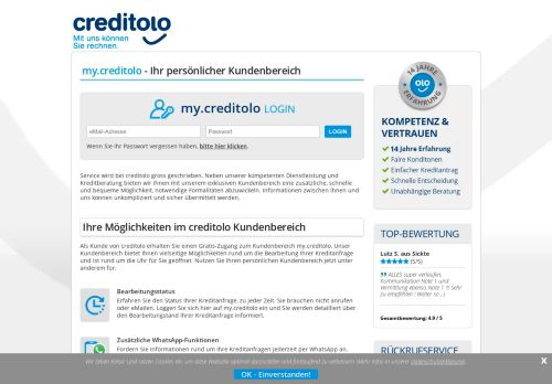 
                            3. my.creditolo - Kundenbereich für creditolo Kreditkunden