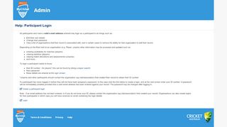 
                            3. MyCricket- Help: Participant Login