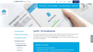 
                            2. myCSS – Das Kundenportal der CSS Versicherung