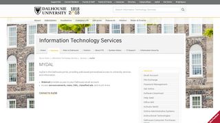 
                            2. myDal - Information Technology Services - Dalhousie University