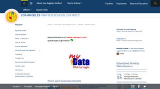 
                            6. MyData / MyData Home - Los Angeles Unified School District