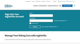 
                            1. myDaVita Sign In | DaVita Kidney Care
