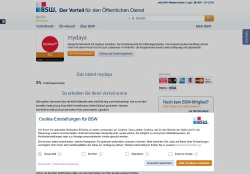 
                            13. mydays: 10% Vorteil | bsw.de