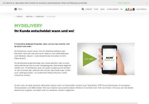 
                            12. MyDelivery - Ihr Kunde entscheidet wann und wo! - ALSO Schweiz AG