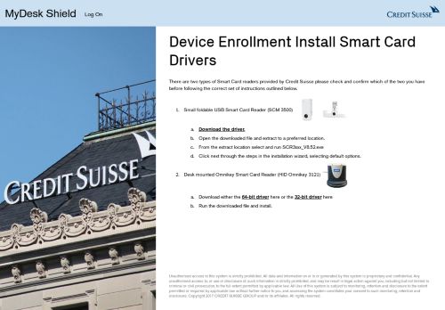 
                            3. MyDesk Shield - Device Enrollment Install Smart Card Drivers