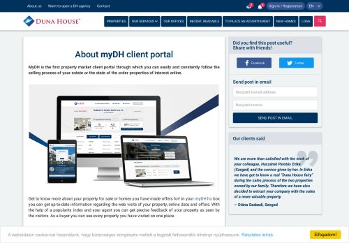 
                            8. myDH client portal launched - Duna House