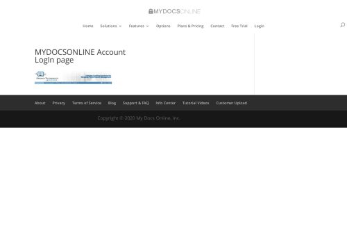 
                            3. MYDOCSONLINE Account LogIn page - mydocsonline.com