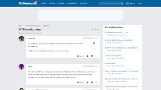 
                            4. MYDramaList App - Forums - MyDramaList