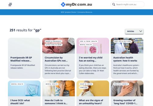 
                            8. myDr.com.au - Health and Medical Information for Australia