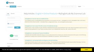 
                            13. MyEnglishLab: My Grammar Lab - Help Articles -