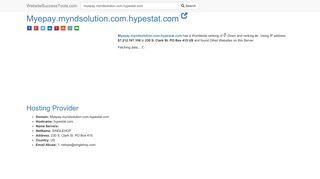 
                            10. Myepay.myndsolution.com.hypestat.com Error Analysis (By Tools)