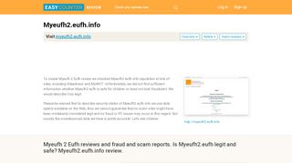 
                            10. Myeufh 2 Eufh reviews and fraud and scam reports. Is Myeufh2.eufh ...