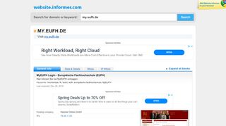 
                            7. my.eufh.de at WI. MyEUFH Login - Europäische Fachhochschule ...