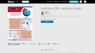 
                            12. myfactory CRM - ambicon Gmbh - Yumpu