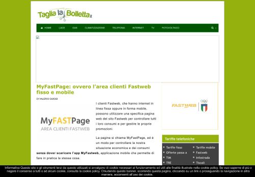 
                            8. MyFastPage: ovvero l'area clienti Fastweb fisso e mobile ...