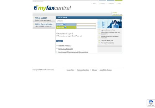 
                            5. MyFaxCentral-Login