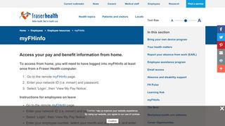 
                            5. myFHinfo - Fraser Health Authority