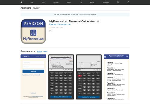 
                            10. MyFinanceLab Financial Calculator on the App Store - iTunes - Apple