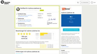 
                            12. myfone-zubehoer.de Bewertungen & Erfahrungen | Trusted Shops