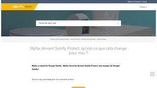 
                            7. Myfox devient Somfy Protect, qu'est-ce que cela change pour moi ...