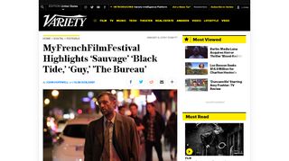 
                            8. MyFrenchFilmFestival Sets 'Sauvage' 'Black Tide,' 'Guy,' 'The Bureau ...
