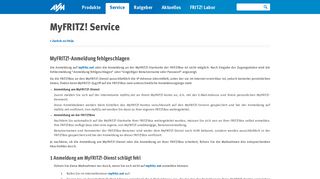 
                            3. MyFRITZ!-Anmeldung fehlgeschlagen | AVM Deutschland