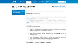 
                            7. MyFRITZ!-Kennwort ändern | FRITZ!Box 7412 | AVM Deutschland