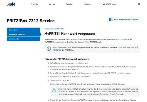 
                            5. MyFRITZ!-Kennwort vergessen | FRITZ!Box 7312 | AVM Deutschland