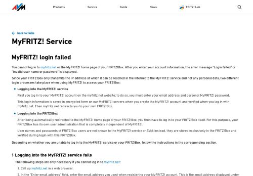 
                            4. MyFRITZ! login failed | AVM International