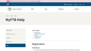 
                            10. MyFTB Account Registration - Frequently Asked Questions | California ...