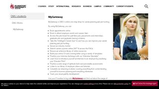 
                            2. MyGateway - De Montfort University