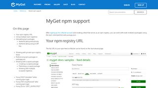 
                            9. MyGet Npm Support - MyGet Documentation
