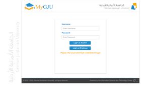 
                            10. MyGJU Login Page - German Jordanian University