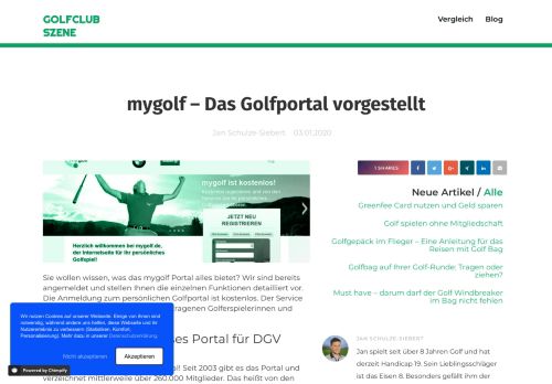 
                            7. mygolf - Das Golfportal vorgestellt - GOLFCLUB SZENE