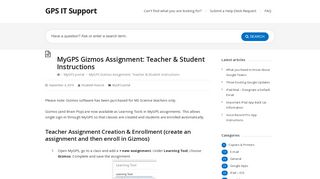 
                            7. MyGPS Gizmos Assignment: Teacher & Student Instructions – GPS ...