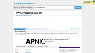 
                            12. mygroundbiz.com at WI. MyGroundBiz: Login - Website Informer