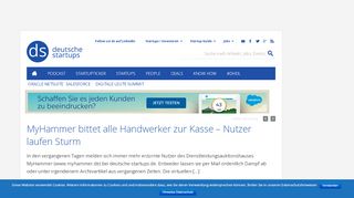 
                            4. MyHammer bittet alle Handwerker zur Kasse - Nutzer laufen Sturm ...