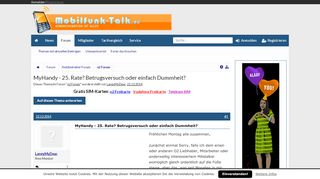 
                            9. MyHandy - 25. Rate? Betrugsversuch oder einfach Dummheit? | Handy ...