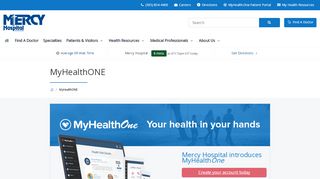 
                            12. MyHealthONE Patient Portal | Mercy Miami Hospital | Miami, FL