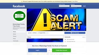 
                            13. Myheritage Family Tree Scam - Home | Facebook