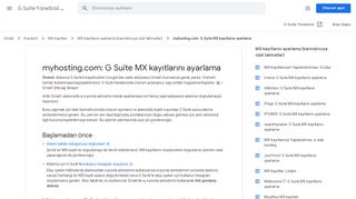 
                            9. myhosting.com: G Suite MX kayıtlarını ayarlama - G Suite Yöneticisi ...