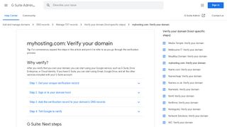 
                            10. myhosting.com: Verify your domain - G Suite Admin Help