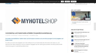 
                            5. myhotelshop und hubermedia schließen Kooperationsvereinbarung ...