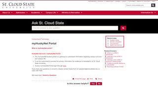 
                            13. myHuskyNet Portal - Ask St. Cloud State