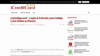 
                            11. myindigocard - Login & Activate your Indigo Card! - iCreditCard.guide