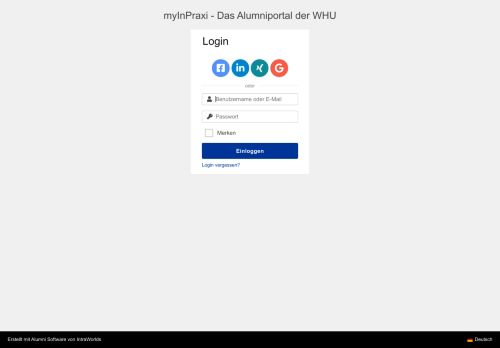 
                            3. myInPraxi - Das Alumniportal der WHU